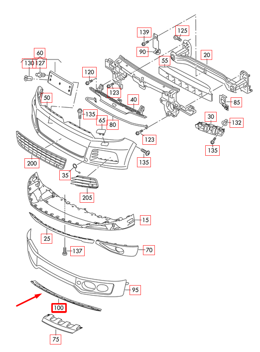 new volkswagen touareg 7p front lower bumper grill 7p68536739b9 2013 original