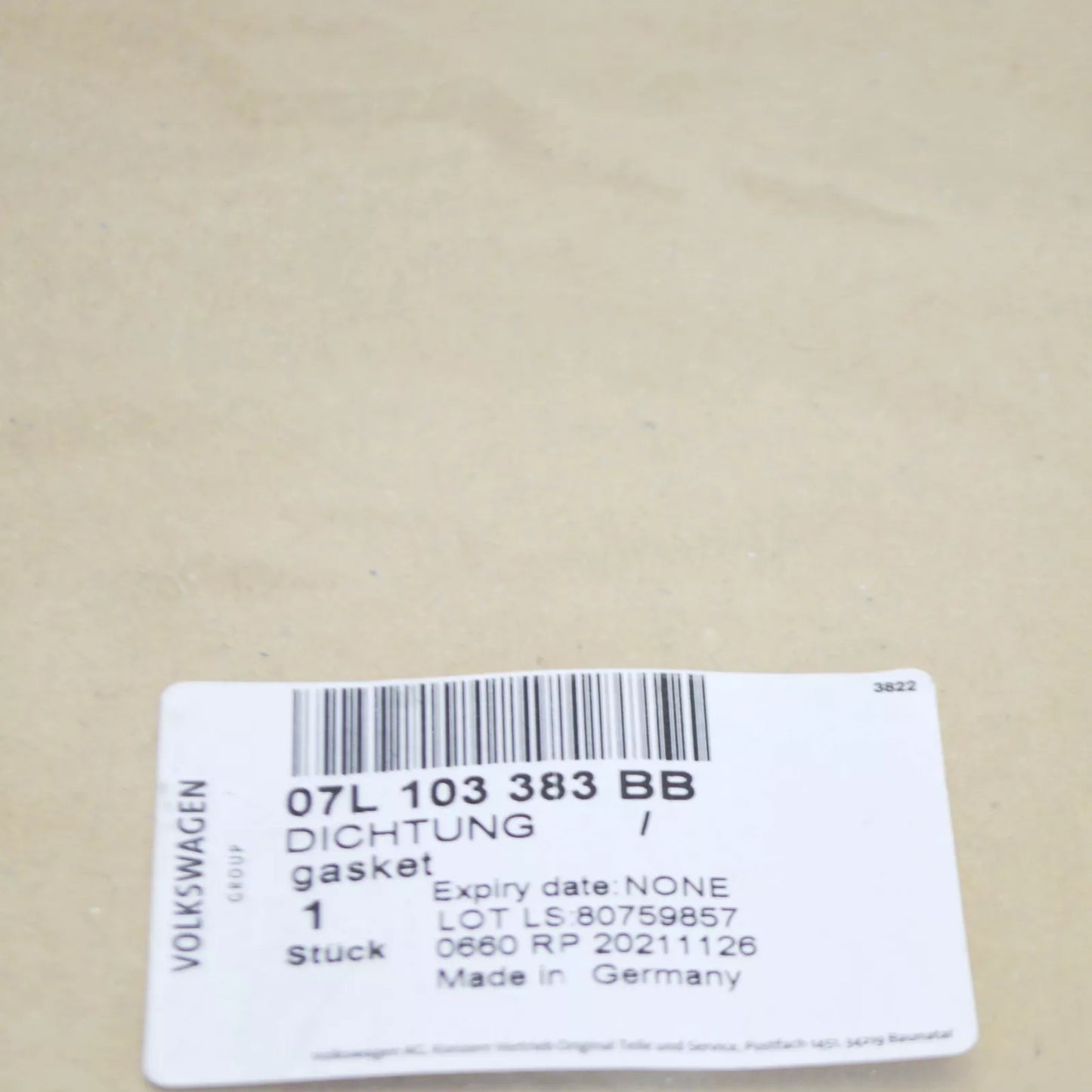 NEW AUDI R8 4S RIGHT CYLINDER HEAD GASKET CYLINDERS 1-5 07L103383BB ORIGINAL