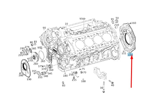 NEW MERCEDES-BENZ A W177 CRANKCASE COVER A1770103708