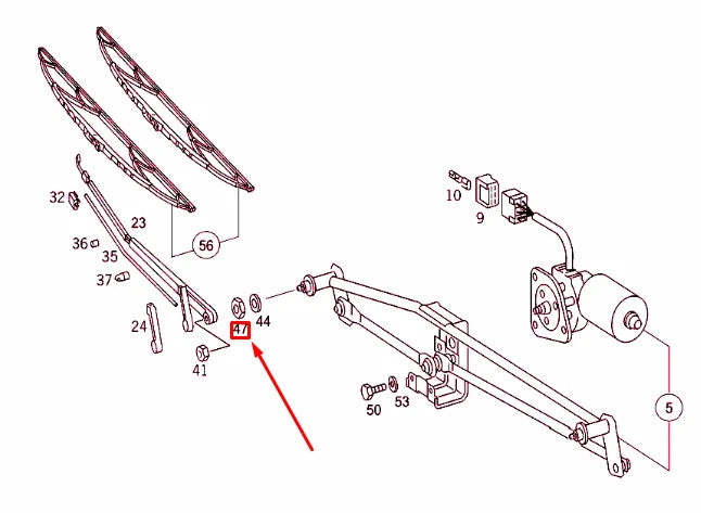 NEW MERCEDES-BENZ SPRINTER 903 WINDSHIELD WIPER BEARING NUT A9019900051 ORIGINAL