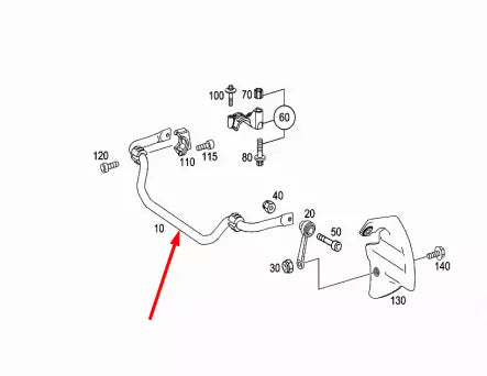 NEW MERCEDES-BENZ E-CLASS W211 FRONT SWAY BAR STABILIZER A2113232965