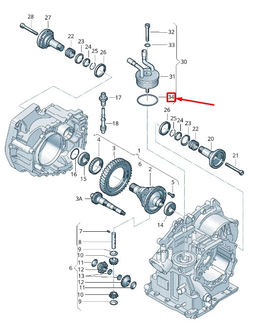 NEW AUDI Q3 8U TRANSMISSION COOLER SEAL 001409069B ORIGINAL