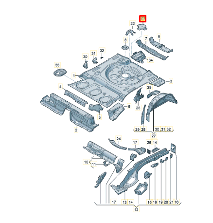 new audi q3 f3 sportback subwoofer bracket 5na955144 original