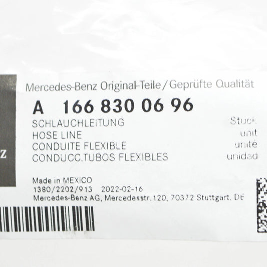 NEW MB GL X166 HEAT EXCHANGER TO EXPANSION TANK HOSE LHD A1668300696