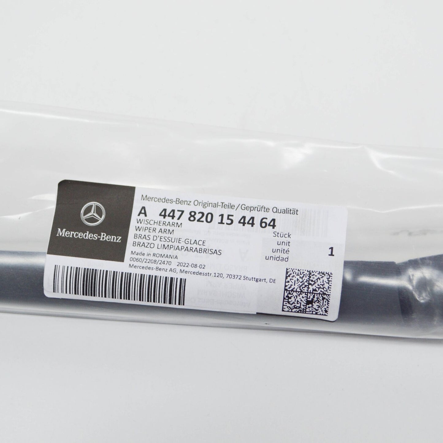 NEW MERCEDES-BENZ VITO W447 REAR WINDOW WIPER ARM A4478201544 ORIGINAL