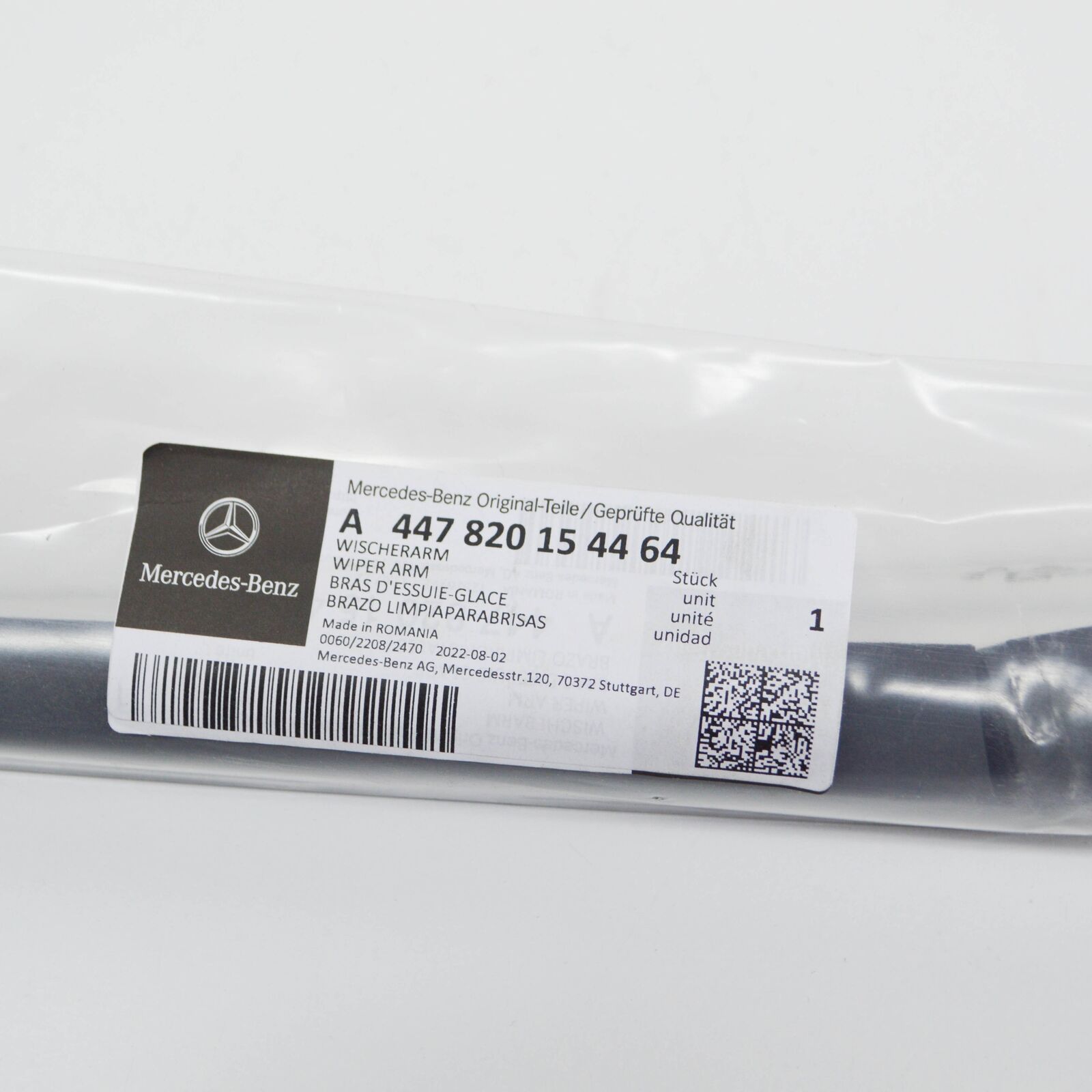 NEW MERCEDES-BENZ VITO W447 REAR WINDOW WIPER ARM A4478201544 ORIGINAL