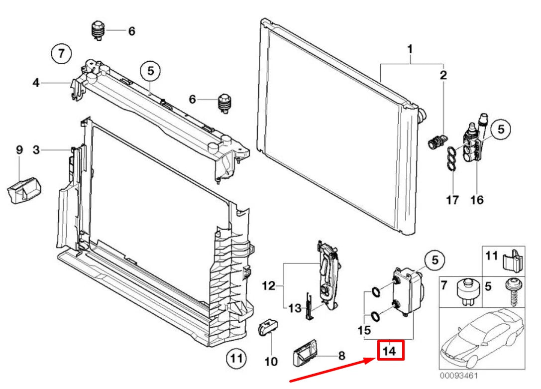 NEW BMW 7 E65, E66, E67 HEAT EXCHANGER 7541059 17217541059 ORIGINAL