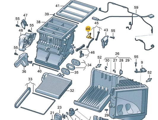 NEW VW TRANSPORTER T6 TEMPERATURE REGULATING FLAP LEVER RIGHT RHD 7LA819123A