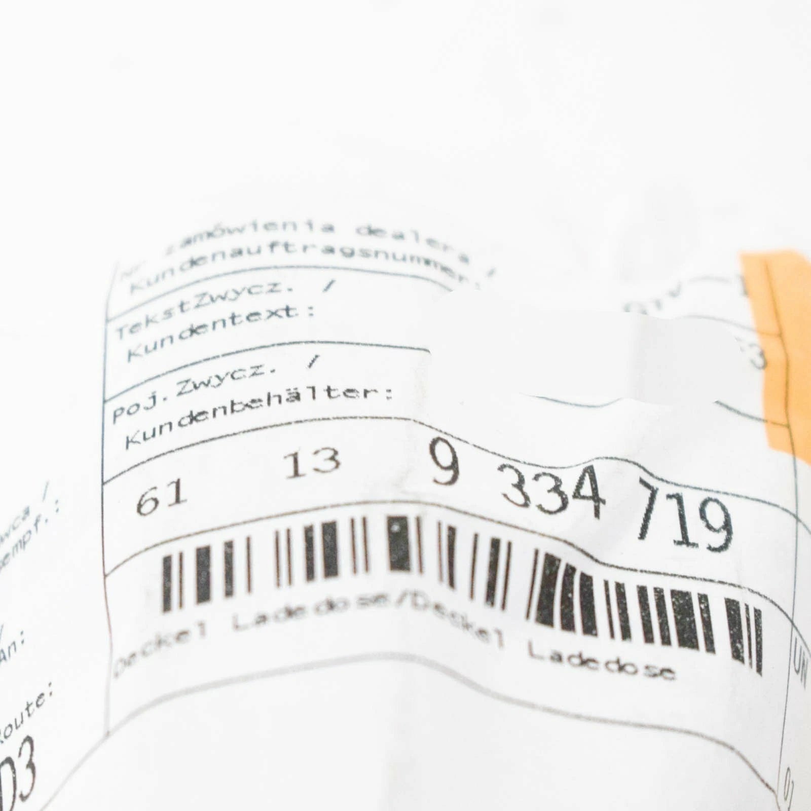 NEW BMW I3 I01 CHARGING SOCKET COVER 61139334719 9334719 ORIGINAL