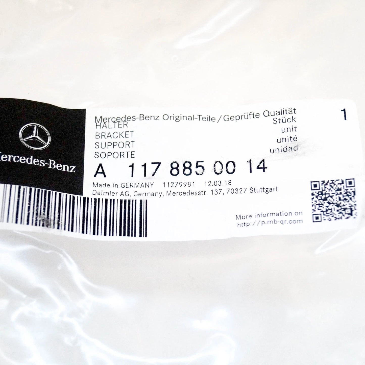 NEW MB CLA COUPE C117 REAR BUMPER BRACKET LEFT SIDE A1178850014 2017 ORIGINAL