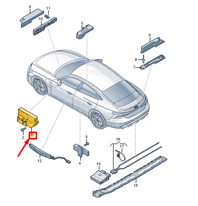 NEW AUDI E-TRON GT STEERING COLUMN CONTROL UNIT 80A907705A ORIGINAL