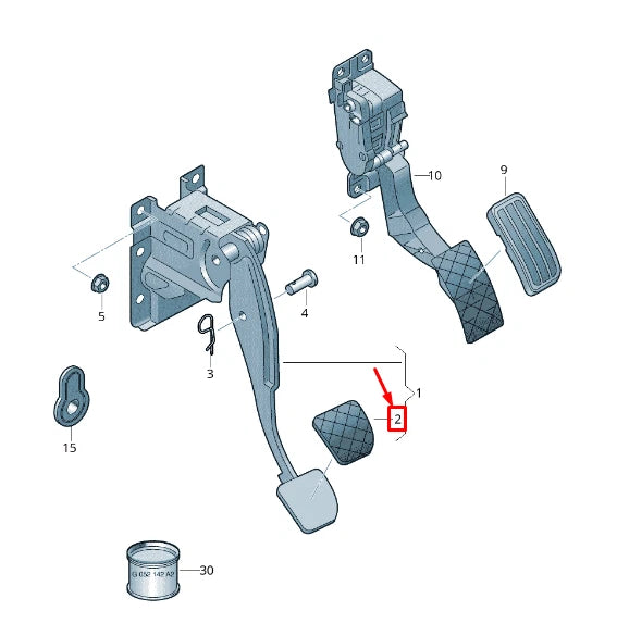 NEW VW AMAROK 2H BRAKE PEDAL RUBBER CAP 2H0721173 ORIGINAL