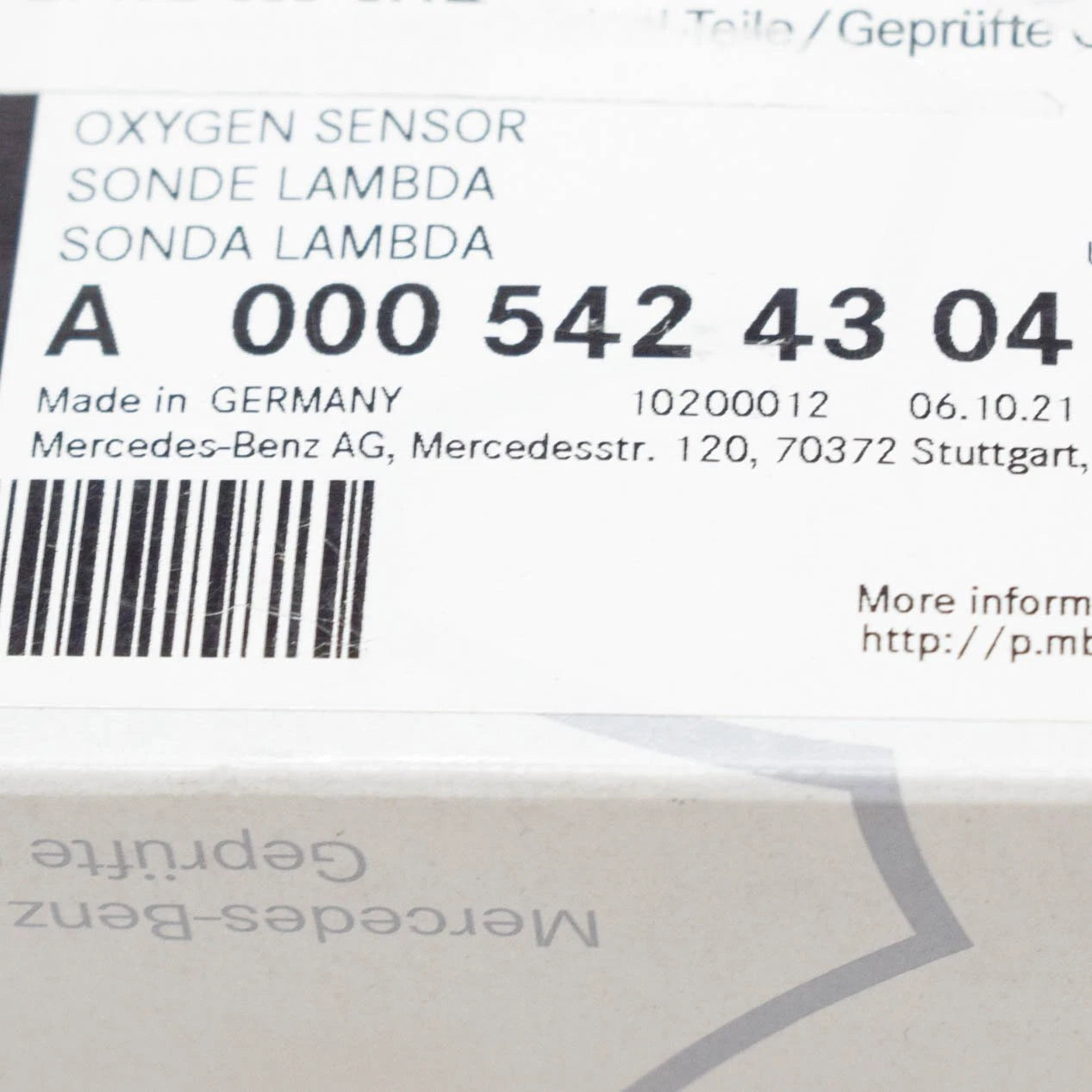 NEW MB CLA C117 DOWNSTREAM CATALYTIC CONVERTER LAMBDA SENSOR A0005424304