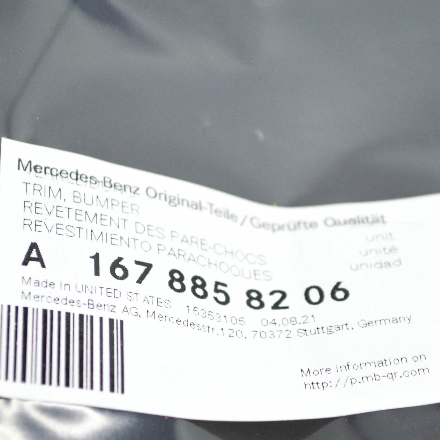 NEW MERCEDES-BENZ GLE W167 REAR RIGHT BUMPER TRIM A1678858206 ORIGINAL