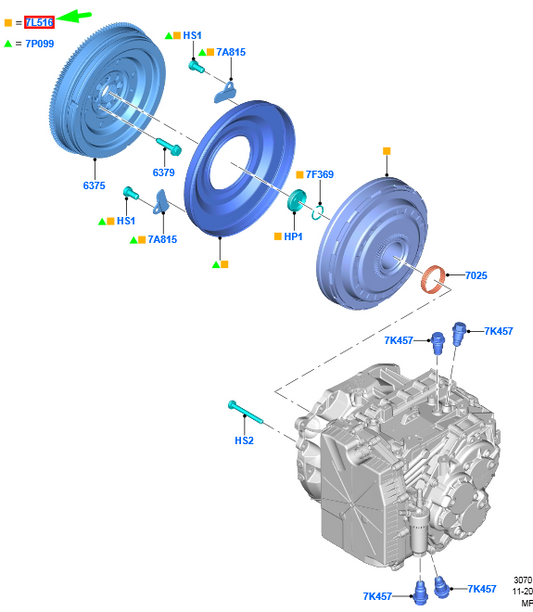 new ford mondeo mk5 clutch and damper kit 2103412 rmds7r-7l516-ba original