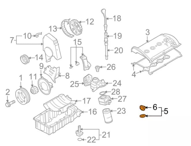 NEW AUDI A3 8P1 OIL FILLER CAP 06B103485C ORIGINAL