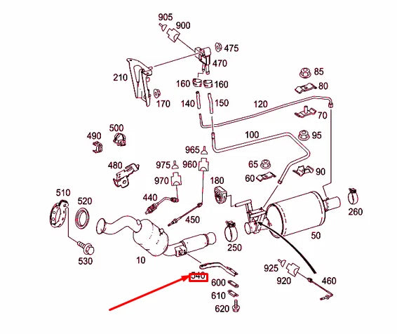 NEW MERCEDES-BENZ SPRINTER 906 EXHAUST SYSTEM BRACKET A9064923941 ORIGINAL