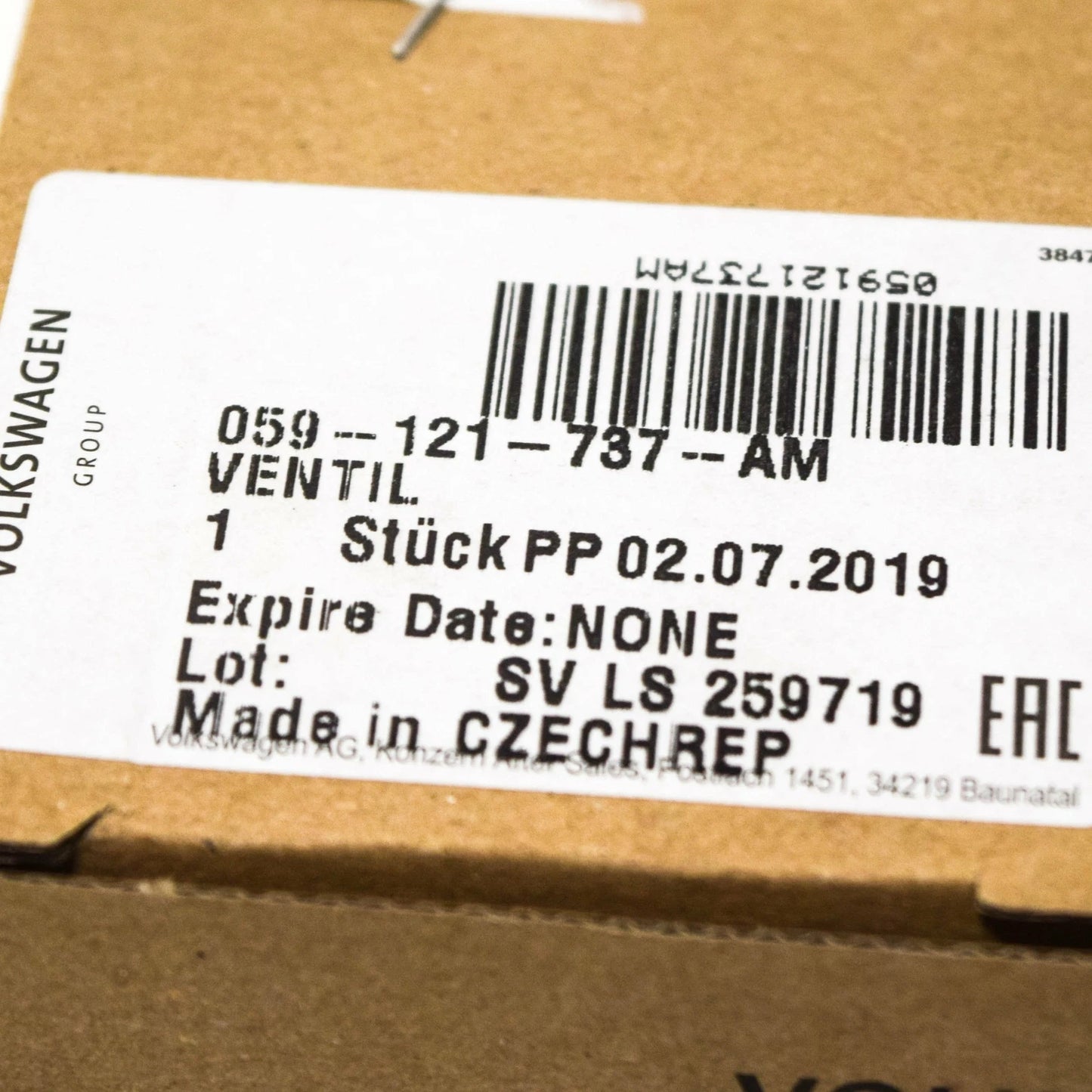 NEW AUDI Q5 8R COOLANT REGULATING VALVE 059121737AM