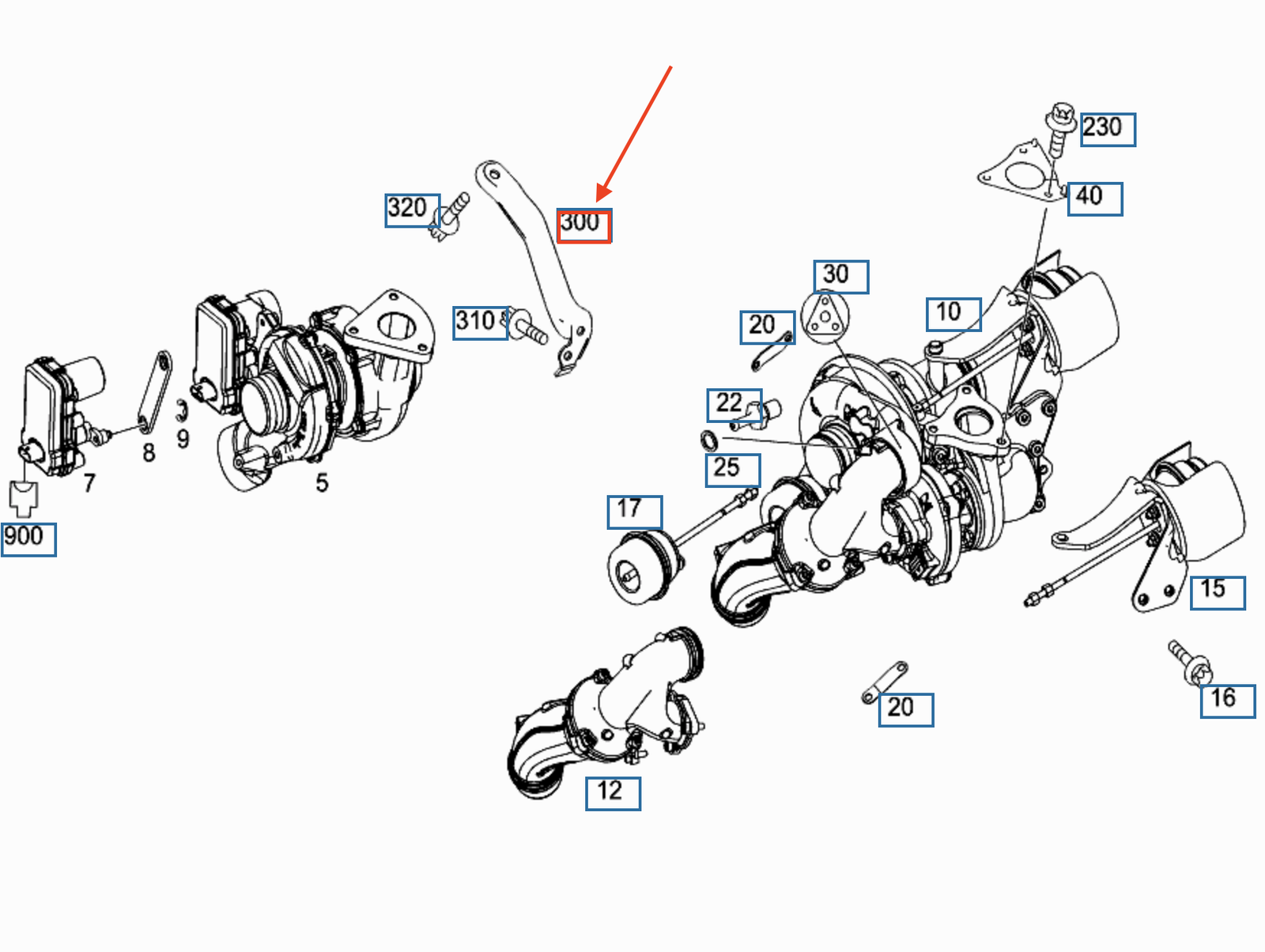 NEW MERCEDES-BENZ SPRINTER W906 ENGINE TURBOCHARGER BRACKET A6510960540 ORIGINAL