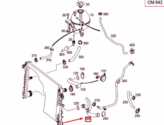 NEW MERCEDES-BENZ SPRINTER 906 BOTTOM RADIATOR HOSE A9065013682