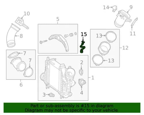 MERCEDES-BENZ E C-CLASS TURBOCHARGER INTERCOOLER PIPE A2640180200
