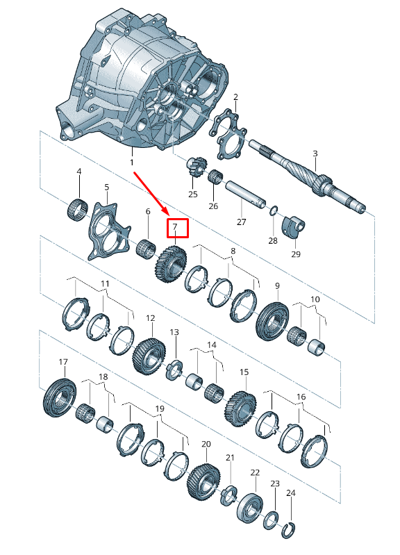 new audi a5 8t 5-speed change gear 0b4311158 original