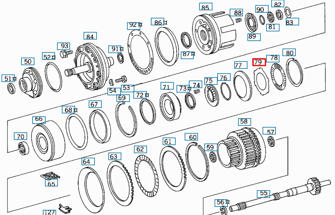 NEW MERCEDES-BENZ S W140 OIL PUMP OUTER DISC A1262725126 ORIGINAL