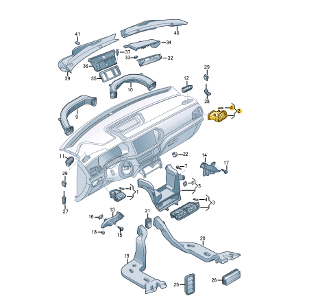 NEW VOLKSWAGEN T-ROC A11 FRONT DASHBOARD RIGHT AIR VENT 2GM819704DVMA ORIGINAL
