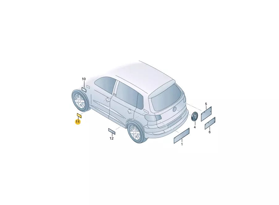 NEW VW CC TIGUAN TOUAREG WOLFSBURG EDITION BADGE EMBLEM 561853688DYMS