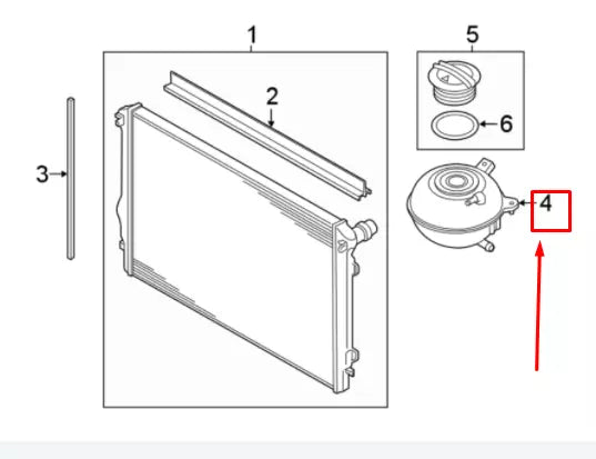 NEW VOLKSWAGEN JETTA A7 EXPANSION COOLANT RESERVOIR TANK 5Q0121407M