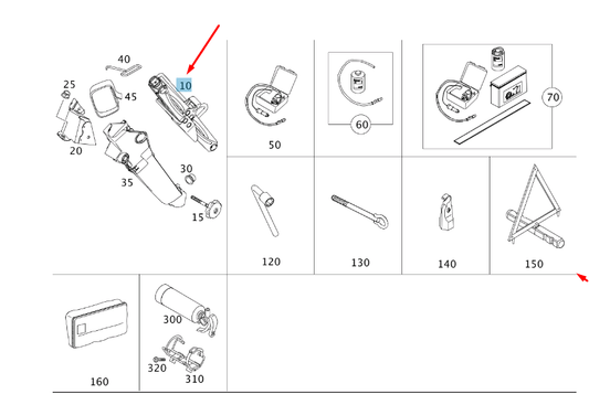 new mercedes-benz citan w415 lift jack a4155800700 original