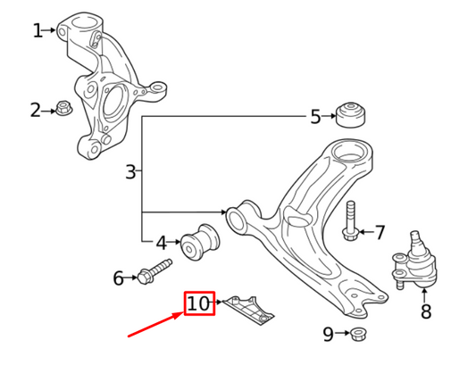 new vw arteon 3h7 front left suspension control arm cover 3q0407117b original