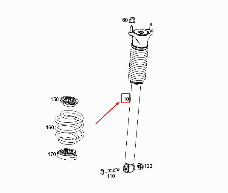 new mercedes-benz a w177 rear shock absorber a1773208500 original