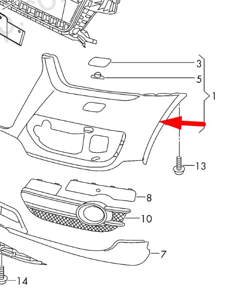 NEW AUDI Q3 8U FRONT BUMPER LEFT SIDE COVER 8U0807065AGRU ORIGINAL