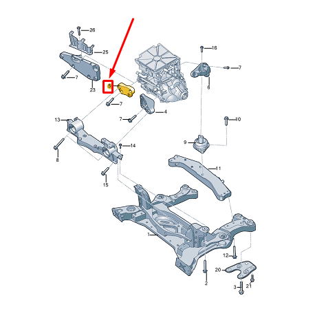 new audi q4 e-tron left engine bracket 1ea199308d original