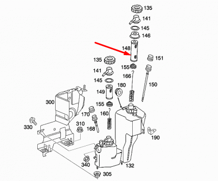 NEW MB SL R231 HYDRAULIC SUSPENSION OIL FILTER A0031846101 5.5 PETROL ORIGINAL