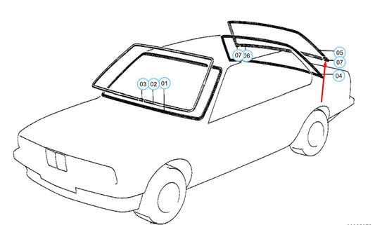 NEW BMW 3 E30 REAR WINDSHIELD MOULDING JOINT 51311884408 1884408 ORIGINAL