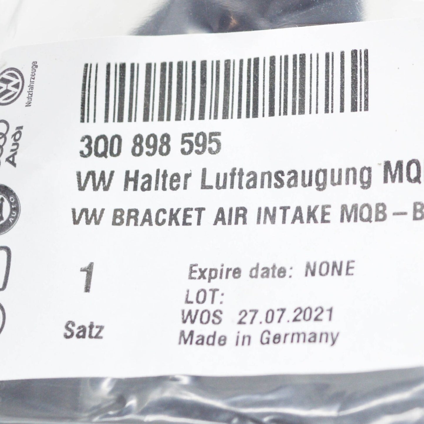 NEW VOLKSWAGEN ARTEON 3H7 AUXILIARY HEATER FUEL LINE BRACKET 3Q0898595 ORIGINAL