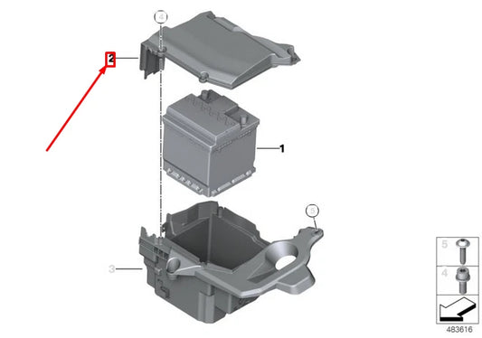 NEW BMW 3 F30 BATTERY COVER 61219350711 9350711 ORIGINAL