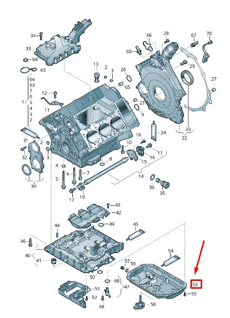 NEW AUDI A4 AVANT B8 06E103600H LOWER ENGINE OIL PAN 06E103600H ORIGINAL