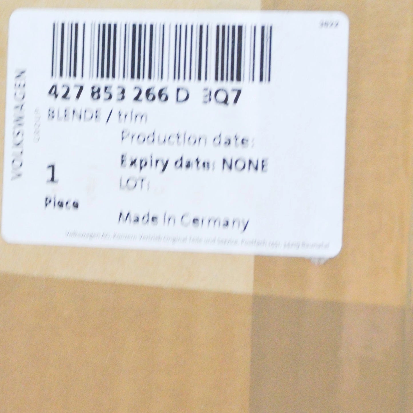 NEW AUDI R8 42 EXTERIOR RIGHT SIDE PILLAR MOLDING 427853266D 3Q7 ORIGINAL