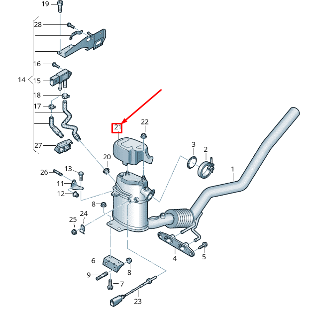 NEW VOLKSWAGEN CADDY 2K MK3 CATALYST SHIELD 5N0131783A ORIGINAL