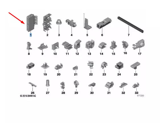 NEW BMW 1 E81 PLUG-IN CONNECTION BRACKET 61138372280 ORIGINAL
