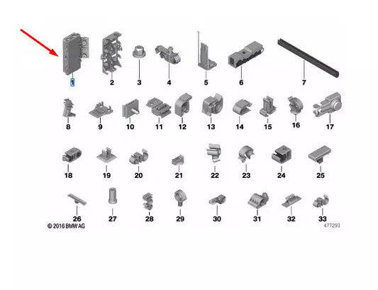 NEW BMW 1 E81 PLUG-IN CONNECTION BRACKET 61138372280 ORIGINAL