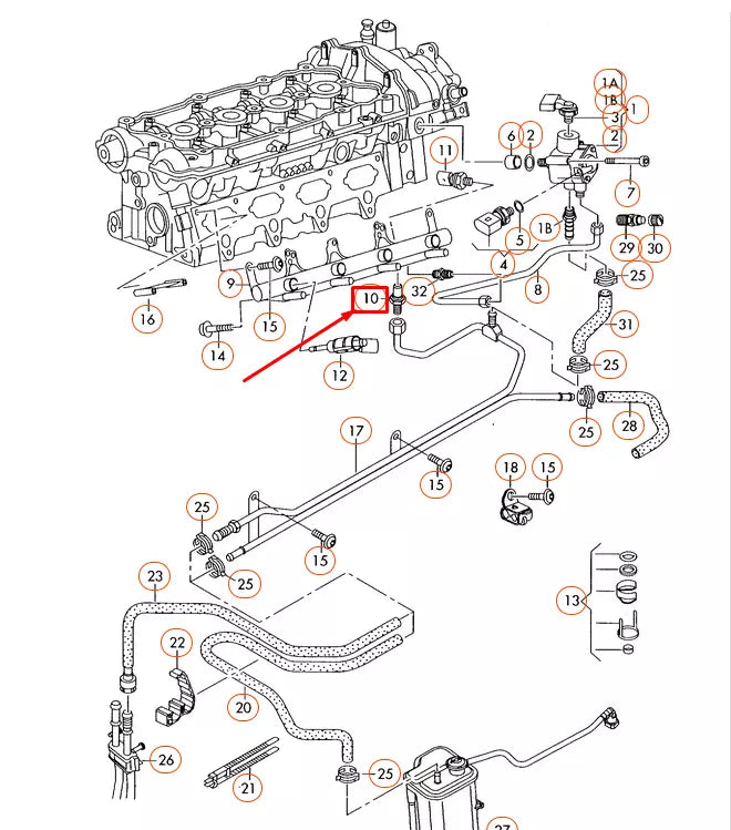 NEW AUDI A3 8P PRESSURE RELIEF VALVE 06D130757C