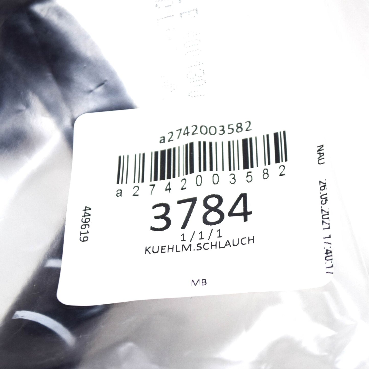 NEW MERCEDES-BENZ E W213 RADIATOR COOLANT RETURN HOSE A2742003582 ORIGINAL