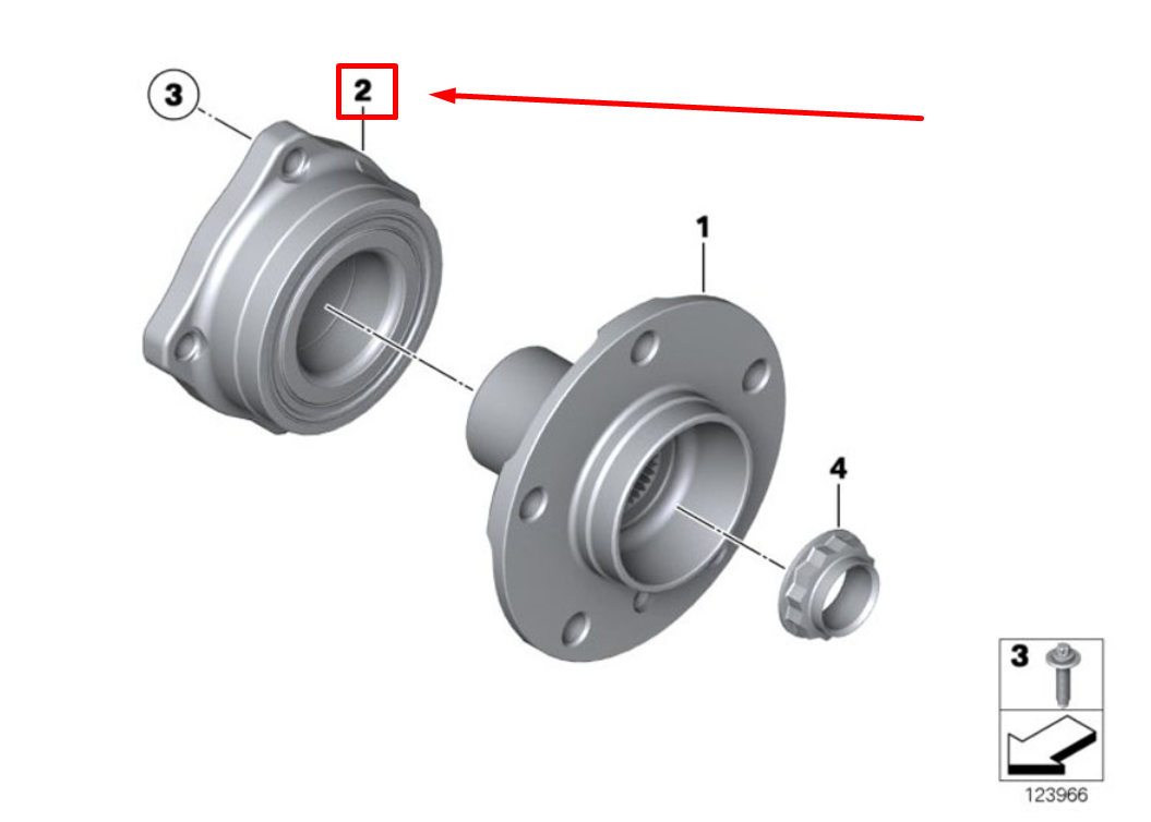new bmw 7 f01, f02 rear wheel bearing 33406850159 6850159 original
