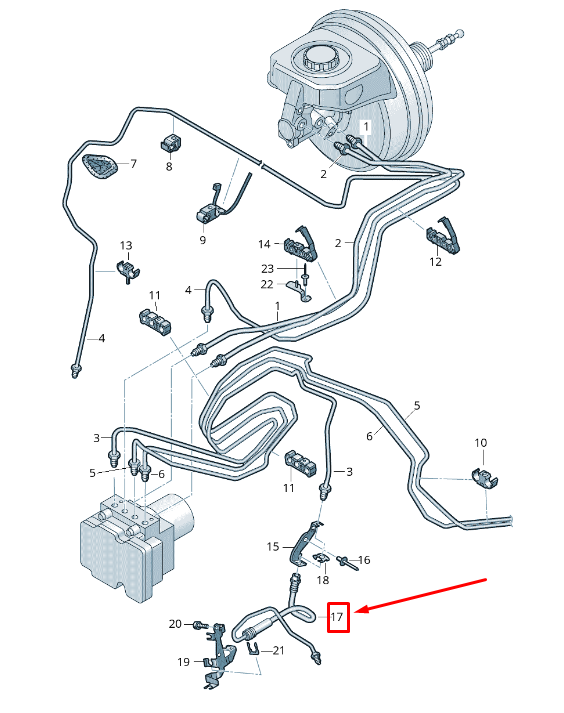 new audi a6 c8 front left brake hose 4k0611707m original