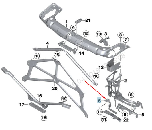 NEW BMW M4 F82 RADIATOR LOWER RIGHT BRACKET 51648055672 8055672 2016