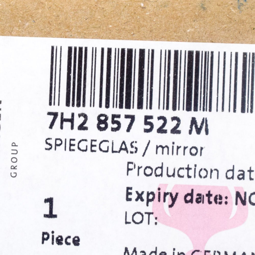 new vw transporter t5 front right door wing mirror glass 7h2857522m 2010 rhd